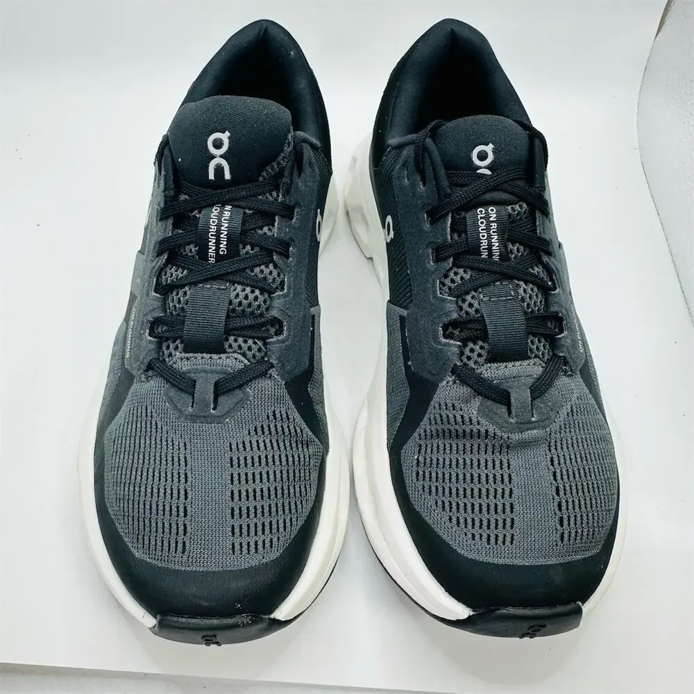 On Running Cloudrunner Black Gray Women's Running Sneakers US 6 Athletic Shoes